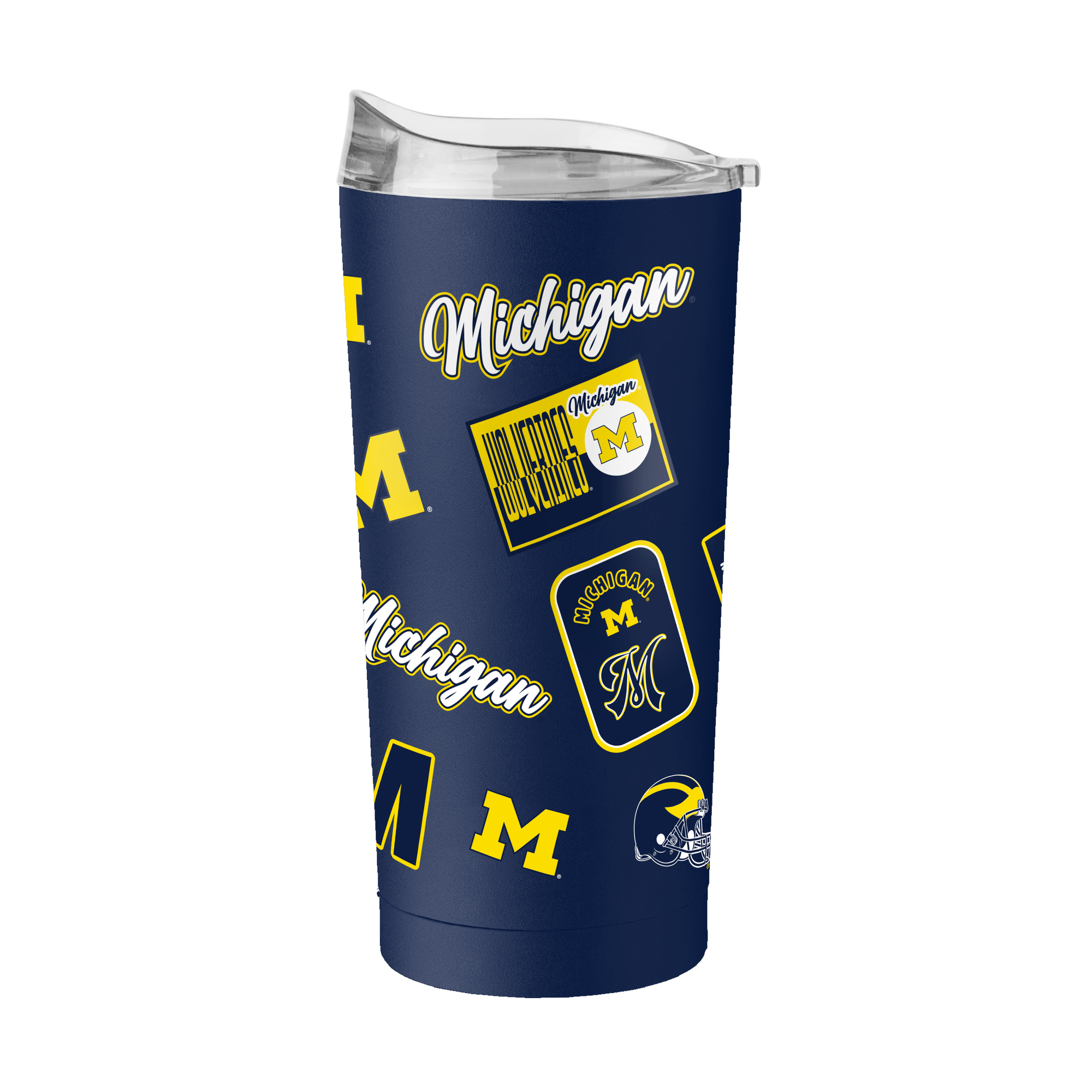 Logo Brands  Michigan Wolverines 20oz. Dreamweave Powder Coat Tumbler