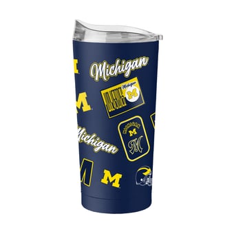 Logo Brands  Michigan Wolverines 20oz. Dreamweave Powder Coat Tumbler