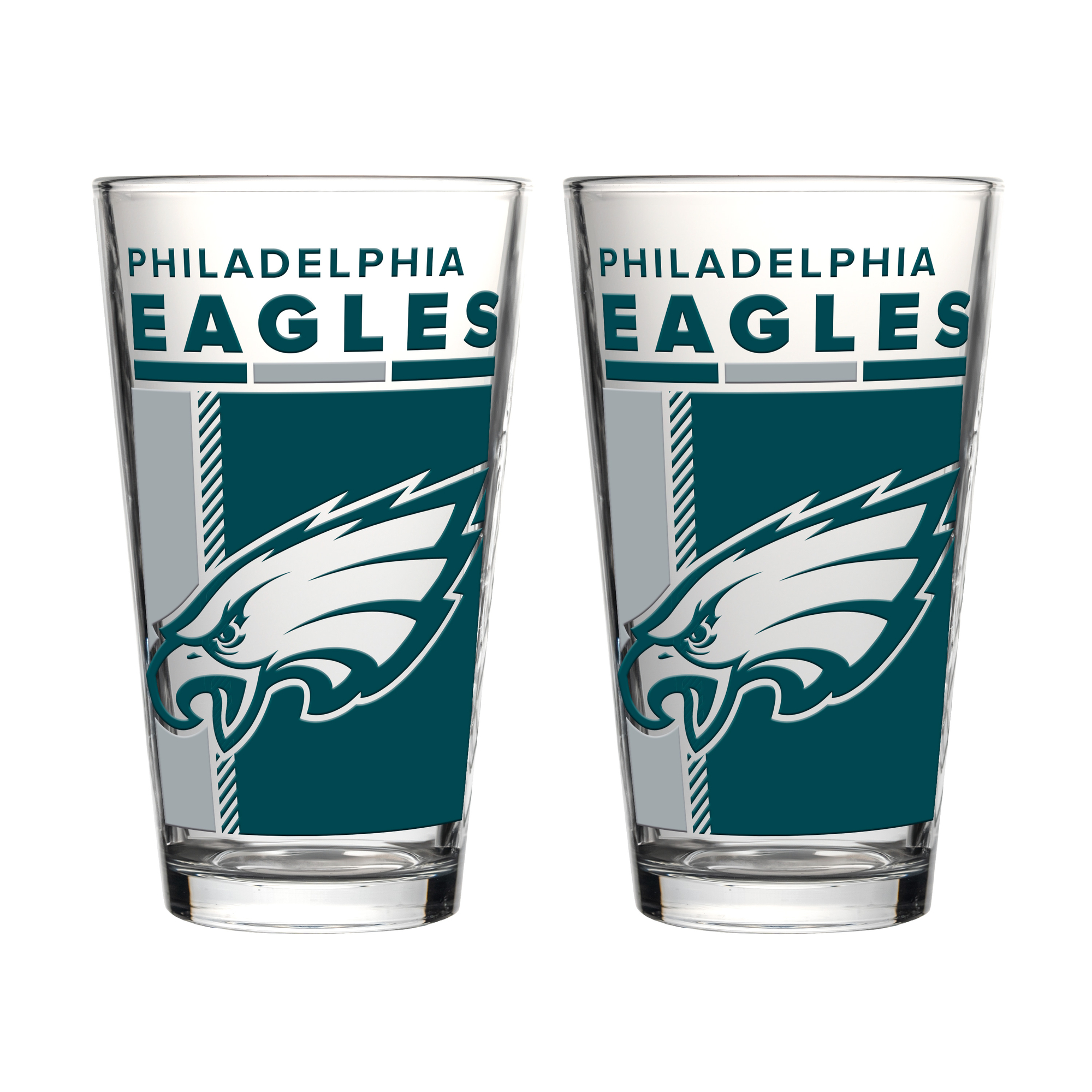 Logo Brands Philadelphia Eagles Two-Piece 16oz. Pint Glass Set