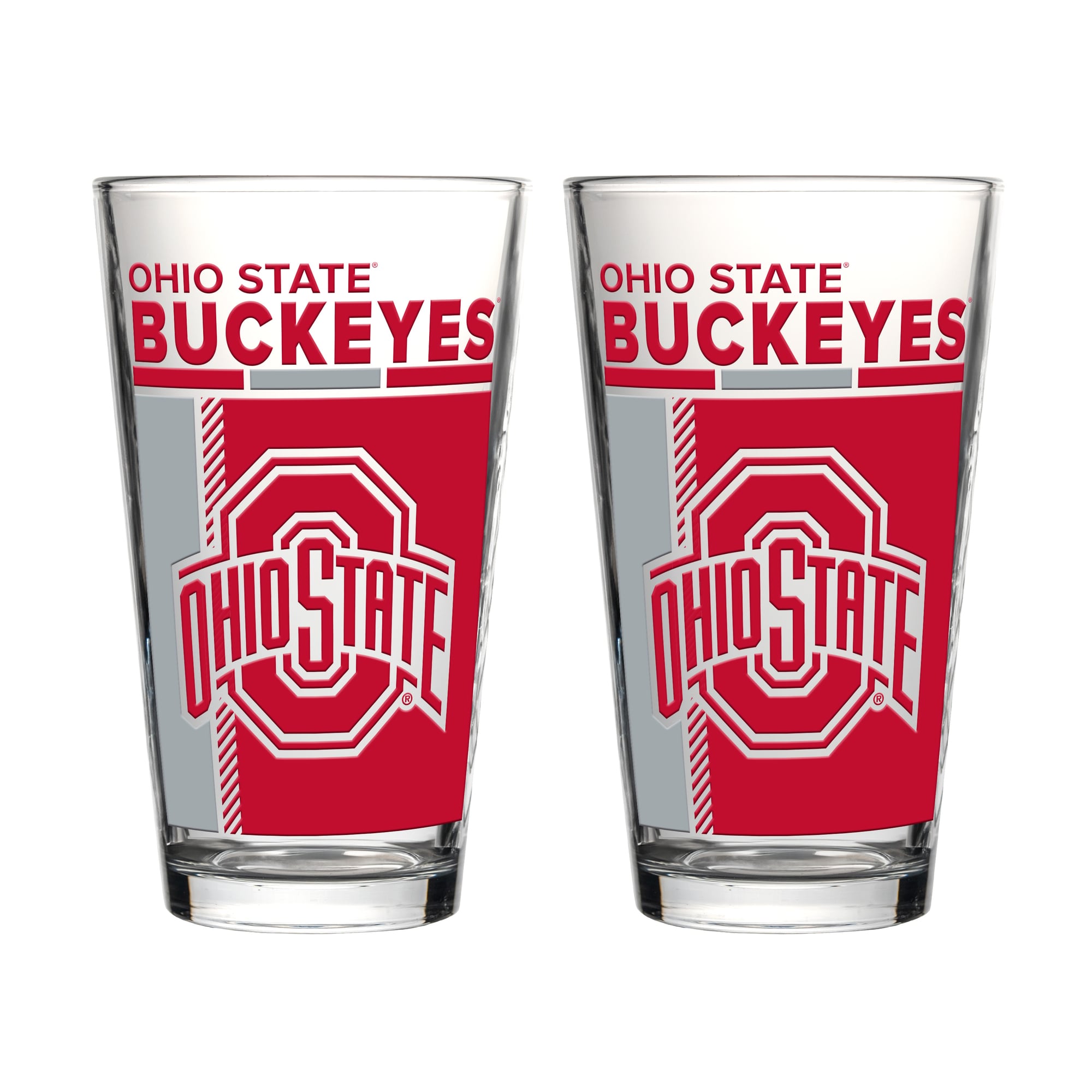 Logo Brands Ohio State Buckeyes Two-Piece 16oz. Pint Glass Set