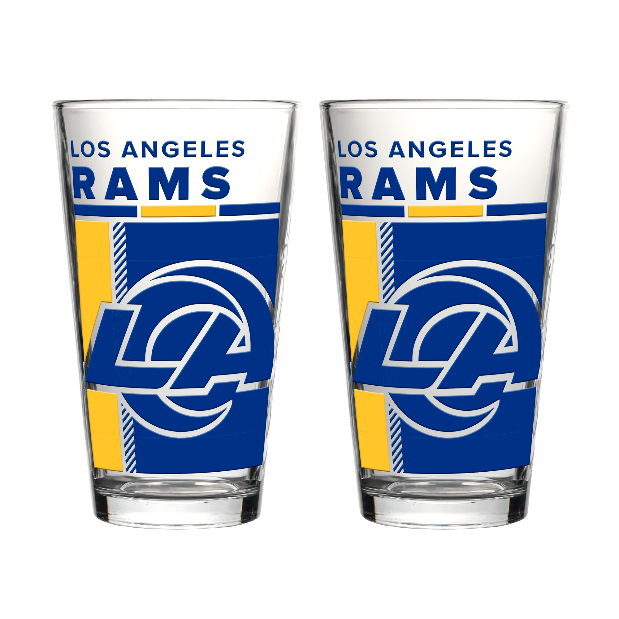 Logo Brands Los Angeles Rams Two-Piece 16oz. Pint Glass Set