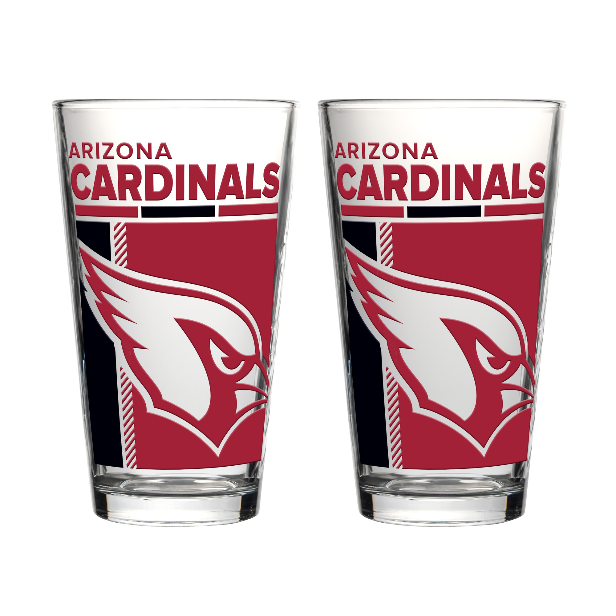 Logo Brands Arizona Cardinals Two-Piece 16oz. Pint Glass Set