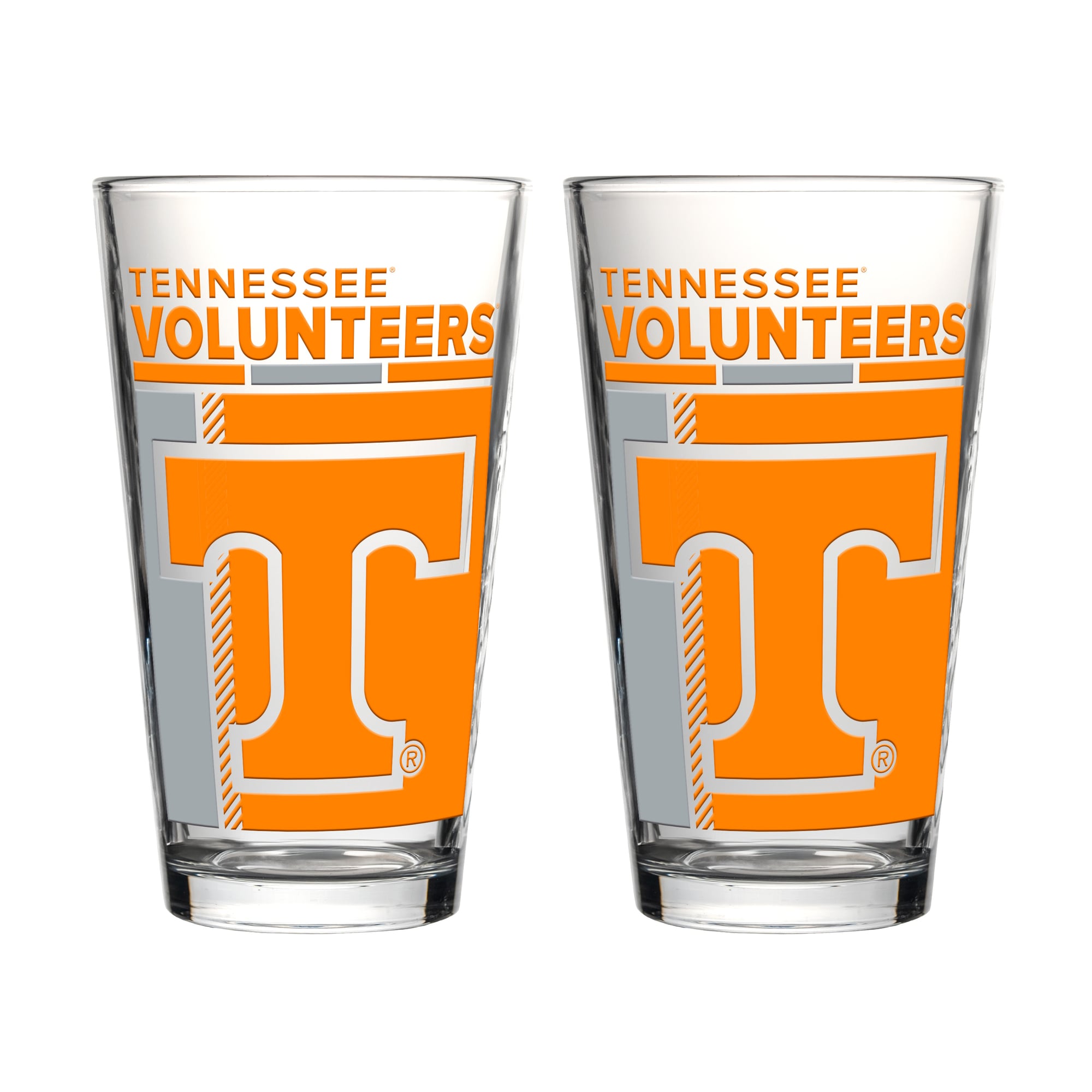 Logo Brands Tennessee Volunteers Two-Piece 16oz. Pint Glass Set