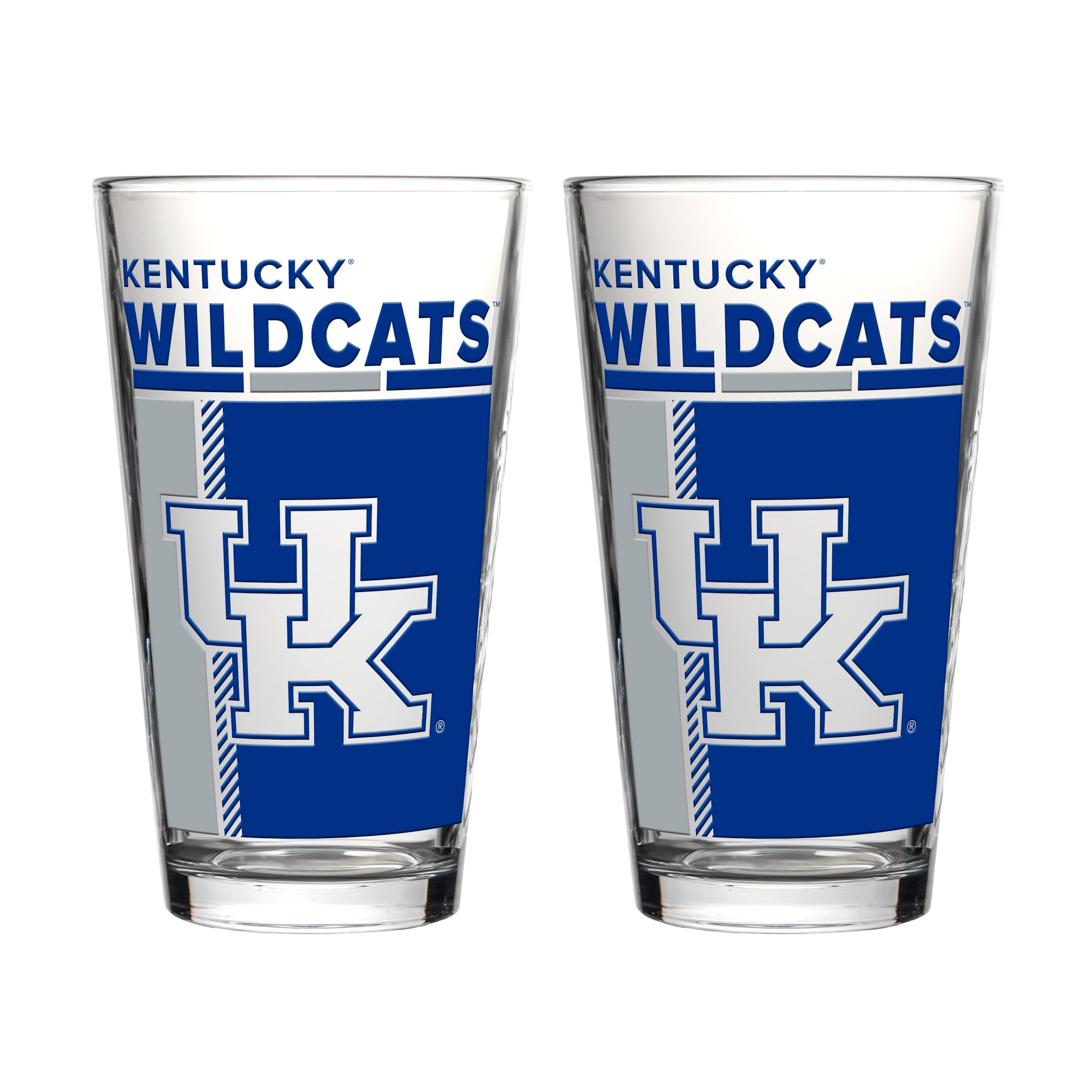 Logo Brands Kentucky Wildcats Two-Piece 16oz. Pint Glass Set