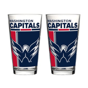 Logo Brands Washington Capitals Two-Piece 16oz. Pint Glass Set