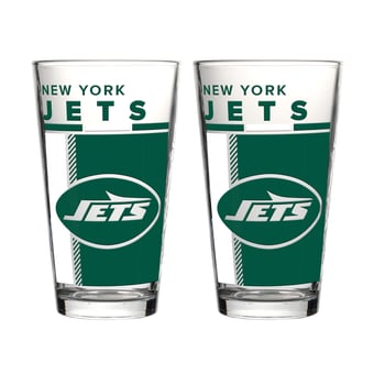 Logo Brands New York Jets Two-Piece 16oz. Pint Glass Set