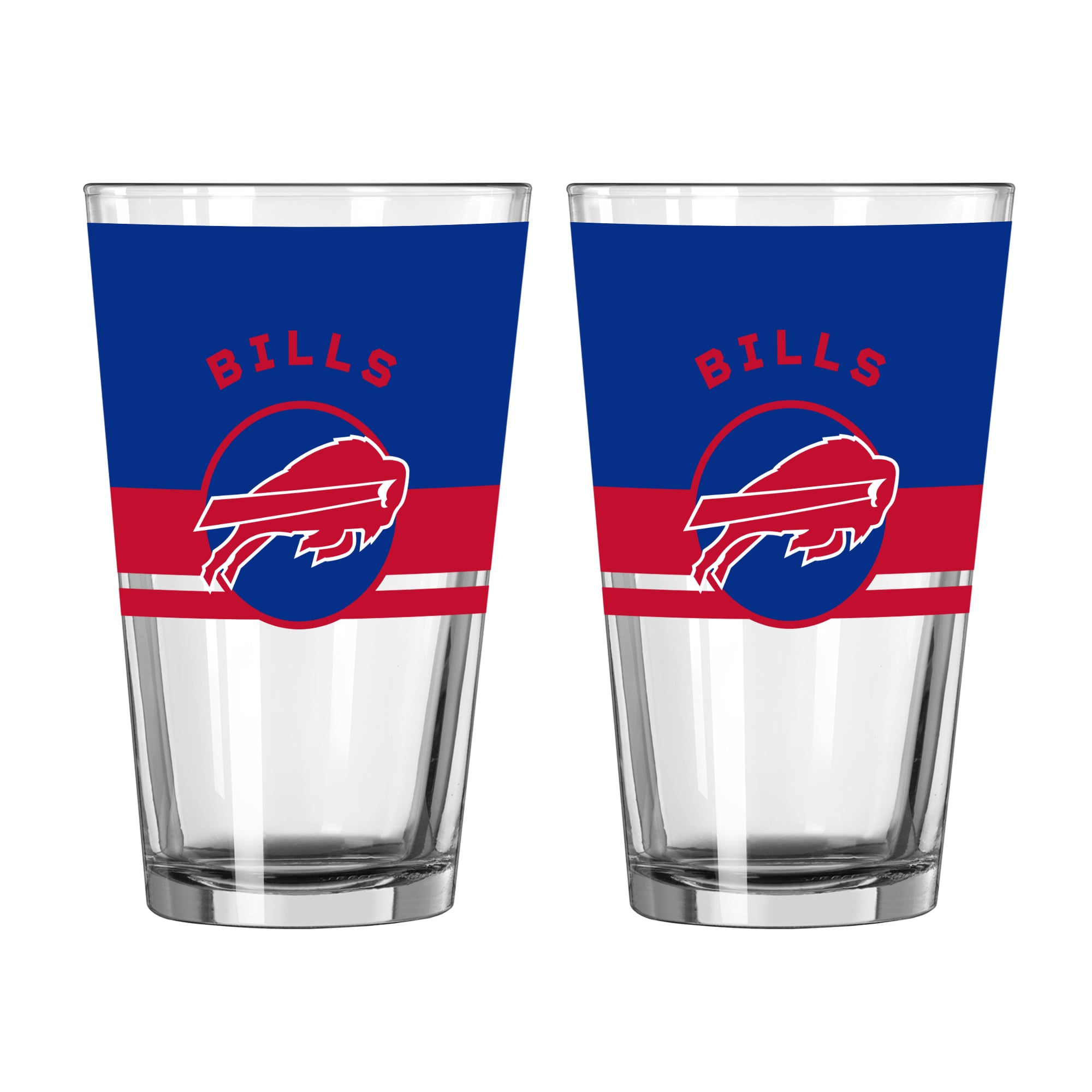 Logo Brands Buffalo Bills Two-Piece 16oz. Horizon Pint Glass Set