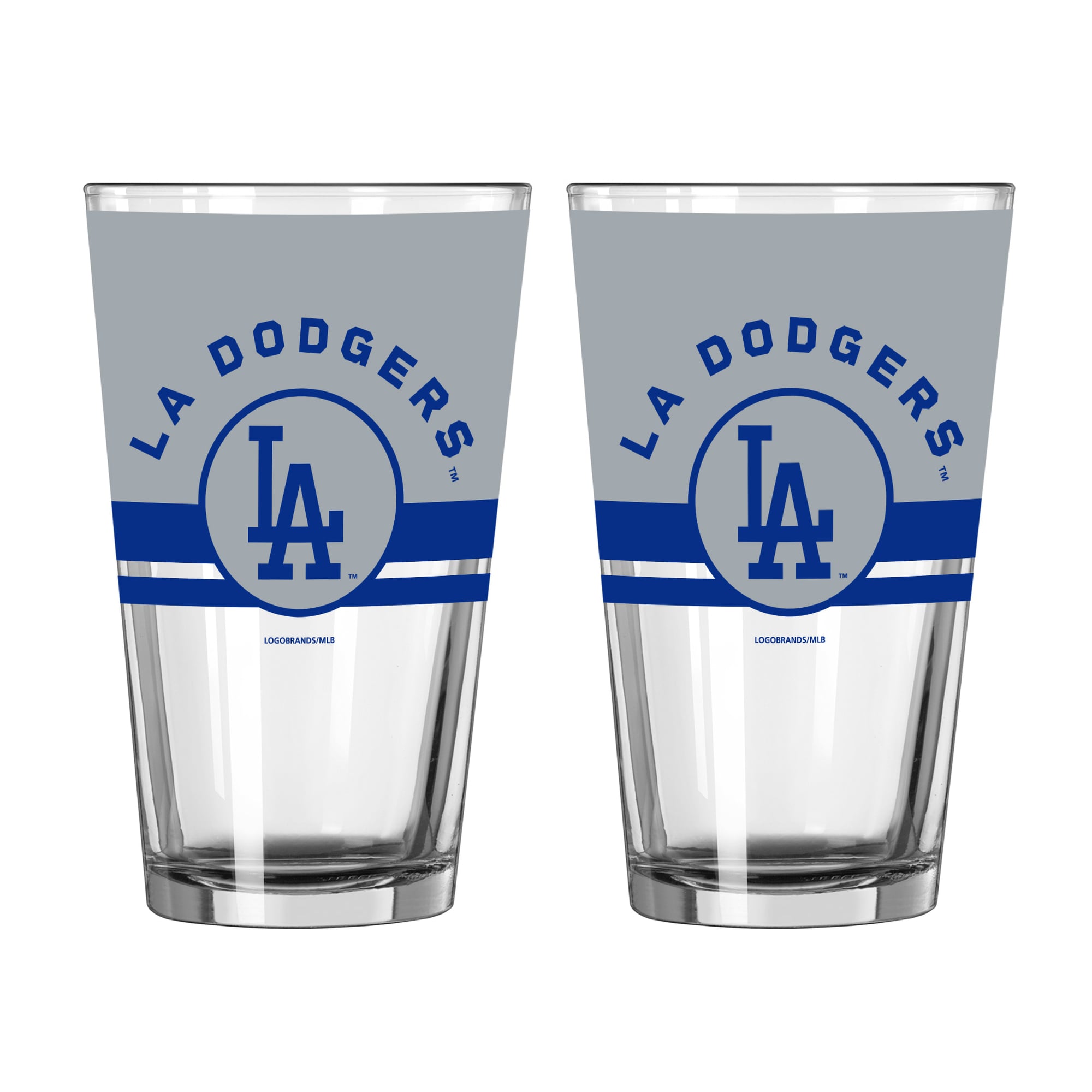 Logo Brands Los Angeles Dodgers Two-Piece 16oz. Horizon Pint Glass Set