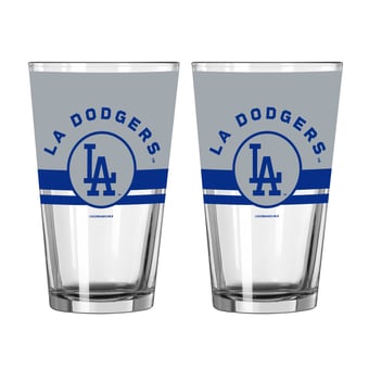 Logo Brands Los Angeles Dodgers Two-Piece 16oz. Horizon Pint Glass Set