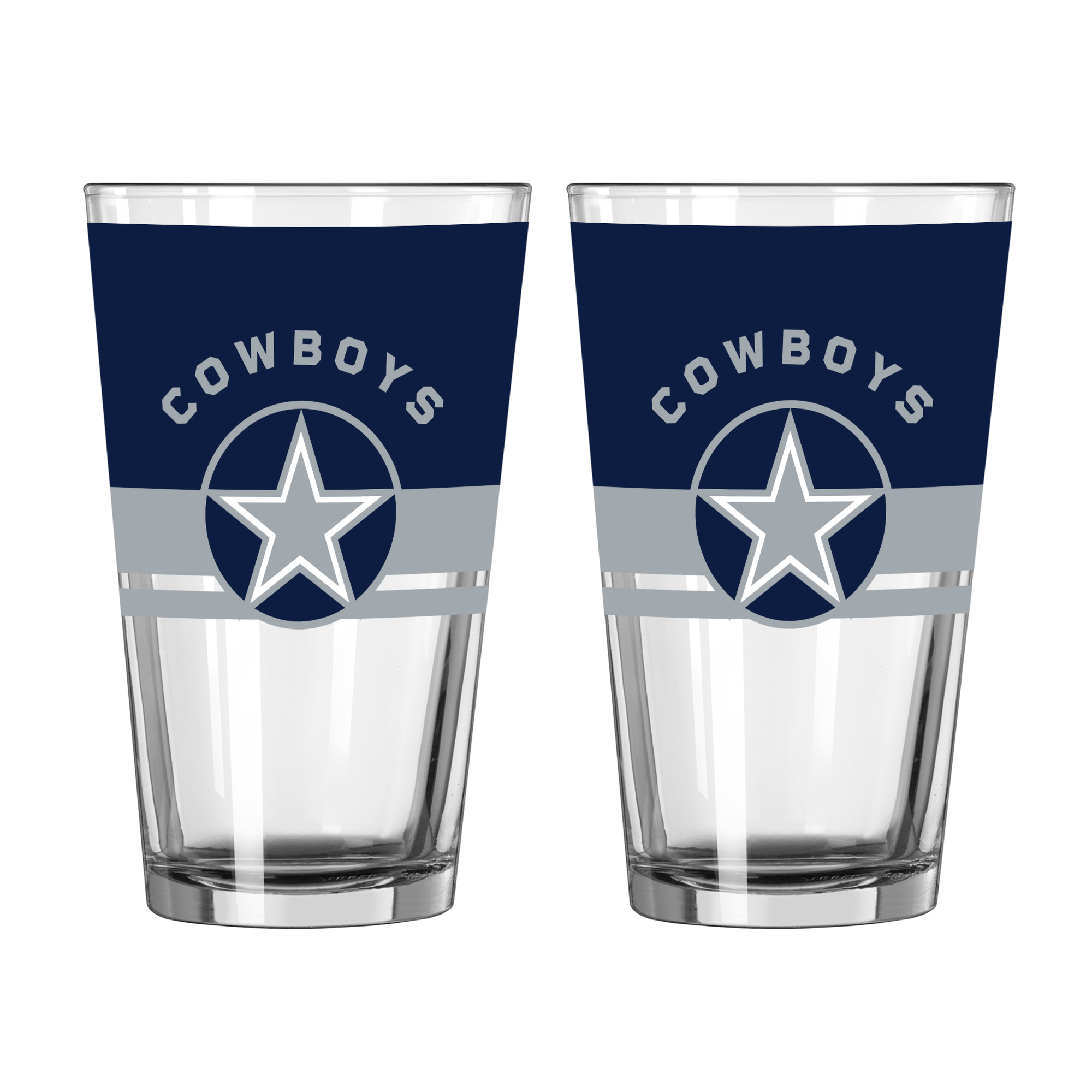 Logo Brands Dallas Cowboys Two-Piece 16oz. Horizon Pint Glass Set