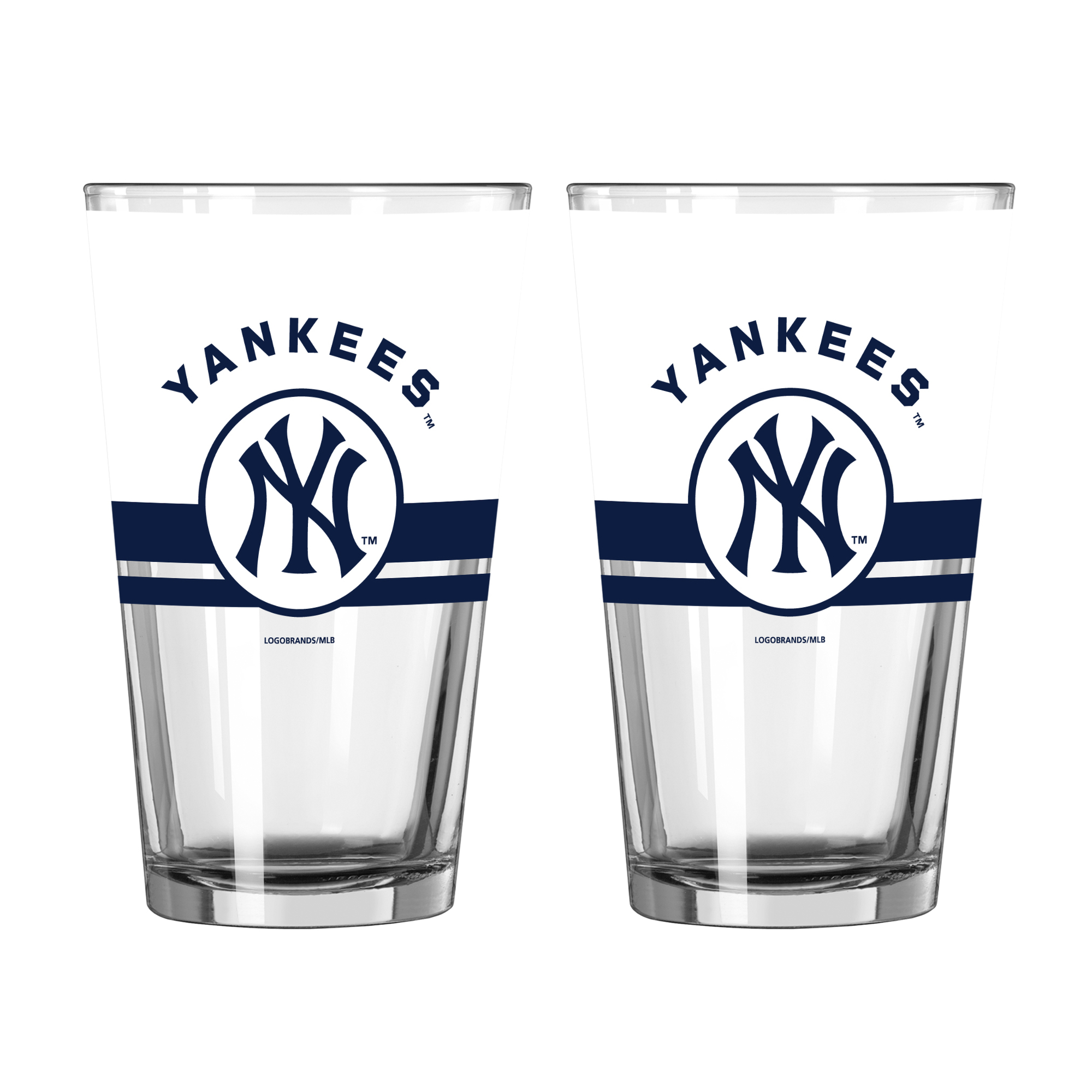 Logo Brands New York Yankees Two-Piece 16oz. Horizon Pint Glass Set