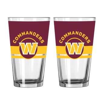 Logo Brands Washington Commanders Two-Piece 16oz. Horizon Pint Glass Set