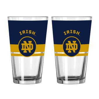Logo Brands Notre Dame Fighting Irish Two-Piece 16oz. Horizon Pint Glass Set