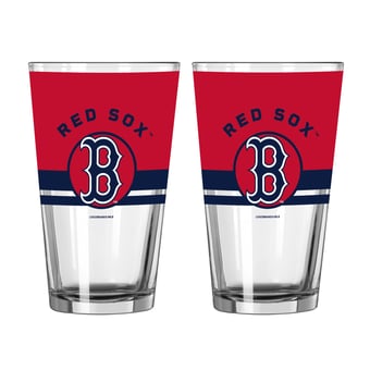 Logo Brands Boston Red Sox Two-Piece 16oz. Horizon Pint Glass Set