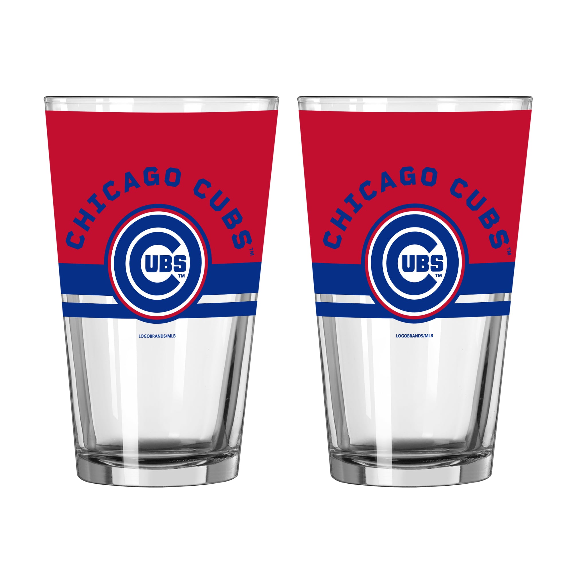 Logo Brands Chicago Cubs Two-Piece 16oz. Horizon Pint Glass Set
