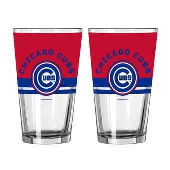 Logo Brands Chicago Cubs Two-Piece 16oz. Horizon Pint Glass Set