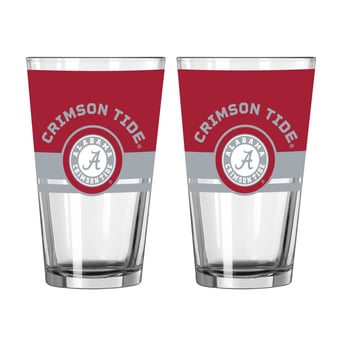 Logo Brands Alabama Crimson Tide Two-Piece 16oz. Horizon Pint Glass Set