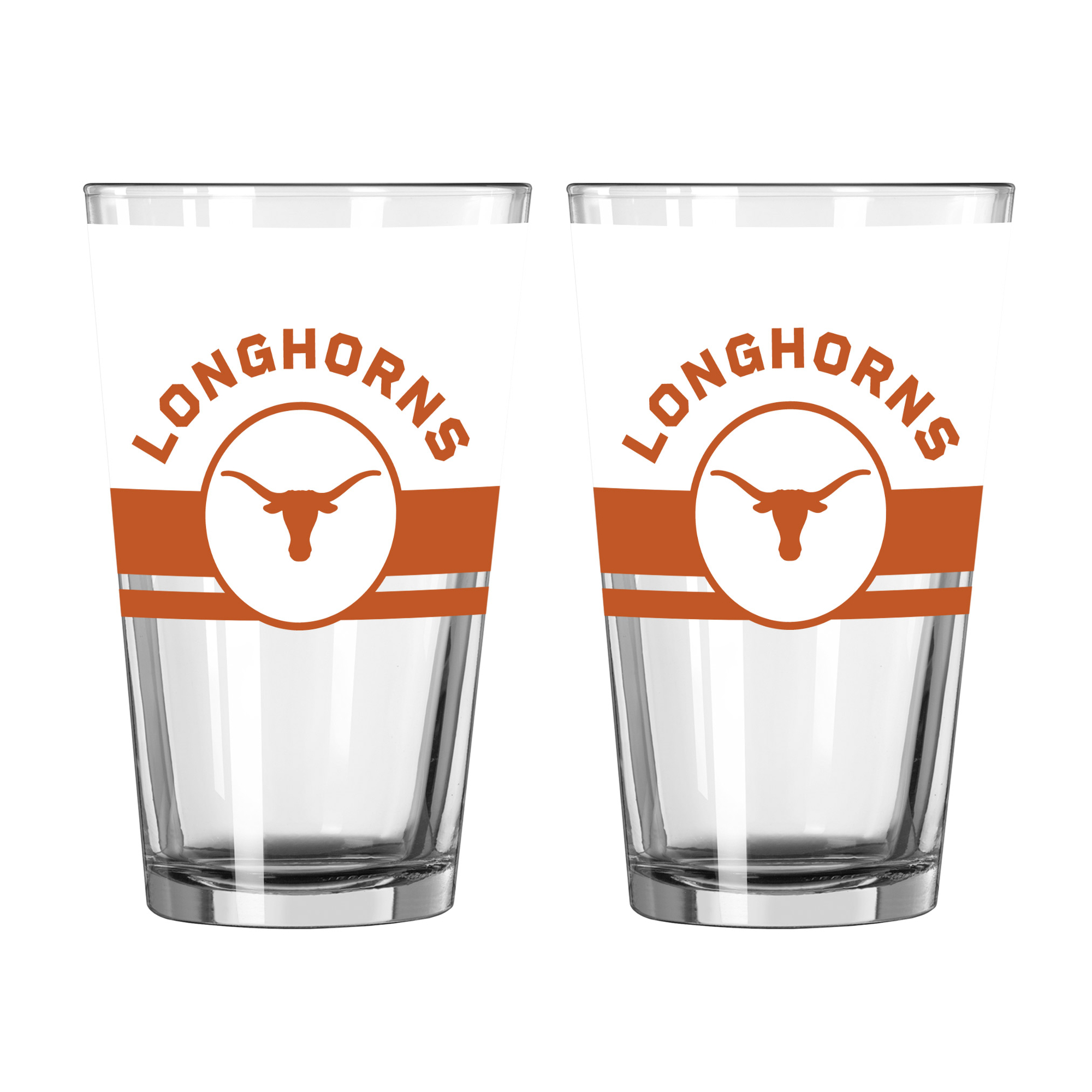 Logo Brands Texas Longhorns Two-Piece 16oz. Horizon Pint Glass Set
