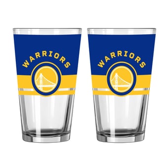 Logo Brands Golden State Warriors Two-Piece 16oz. Horizon Pint Glass Set