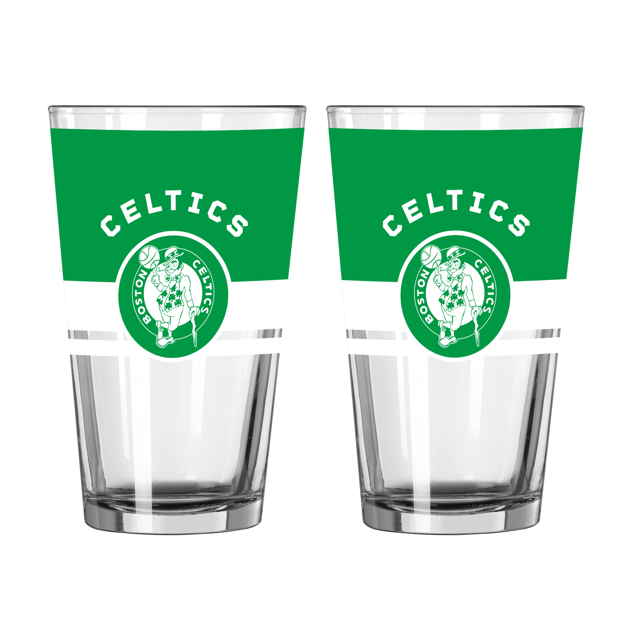 Logo Brands Boston Celtics Two-Piece 16oz. Horizon Pint Glass Set