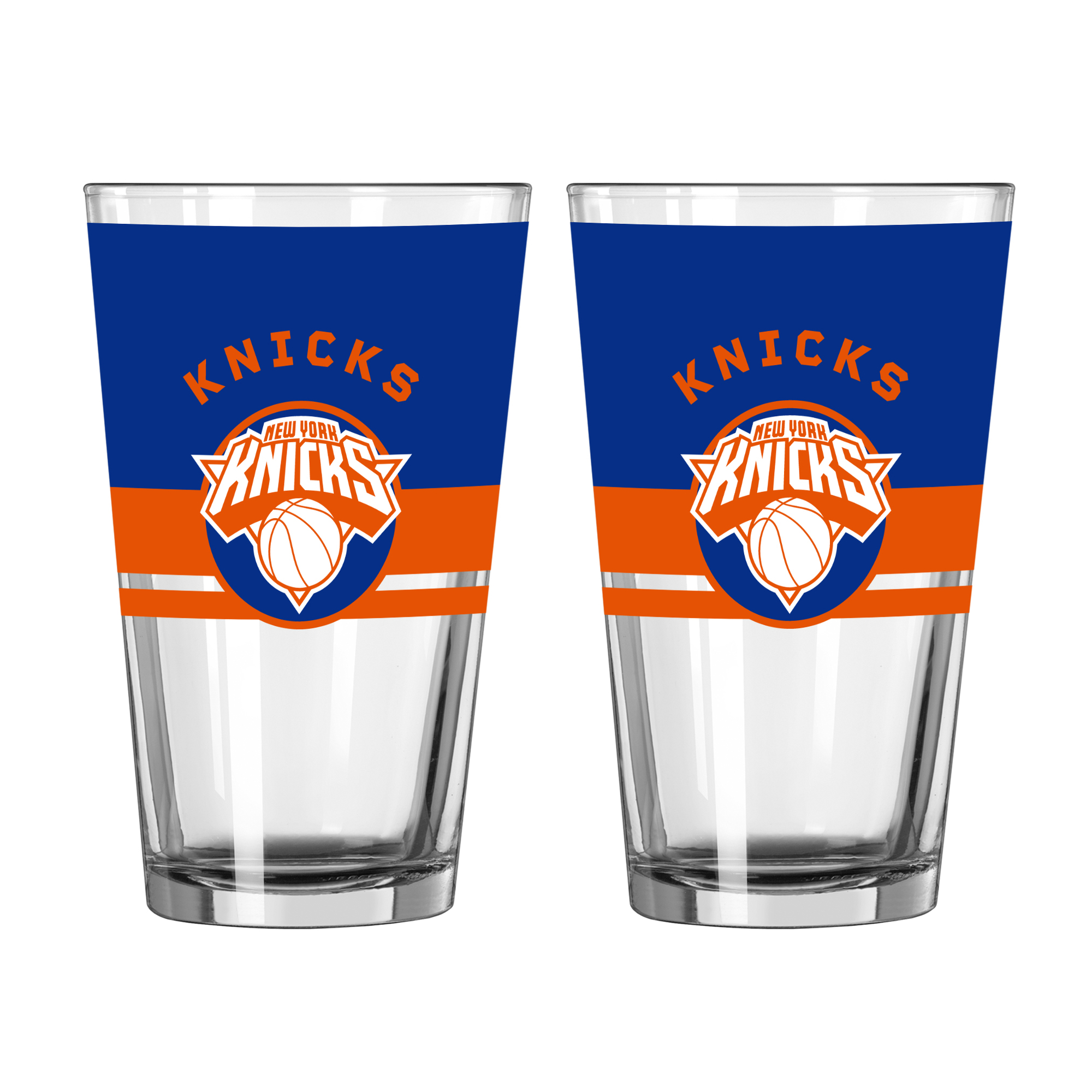 Logo Brands New York Knicks Two-Piece 16oz. Horizon Pint Glass Set