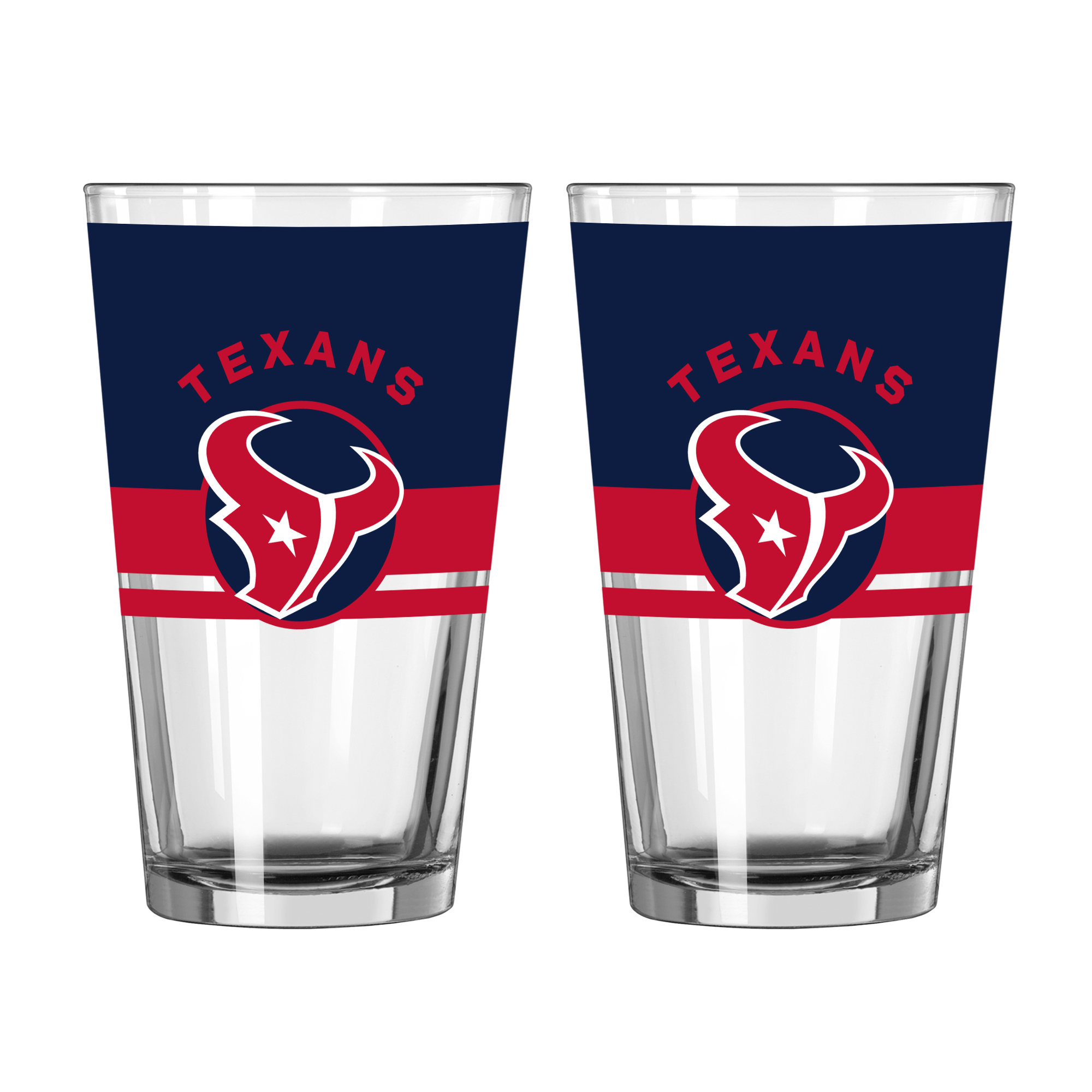 Logo Brands Houston Texans Two-Piece 16oz. Horizon Pint Glass Set