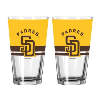 Logo Brands San Diego Padres Two-Piece 16oz. Horizon Pint Glass Set