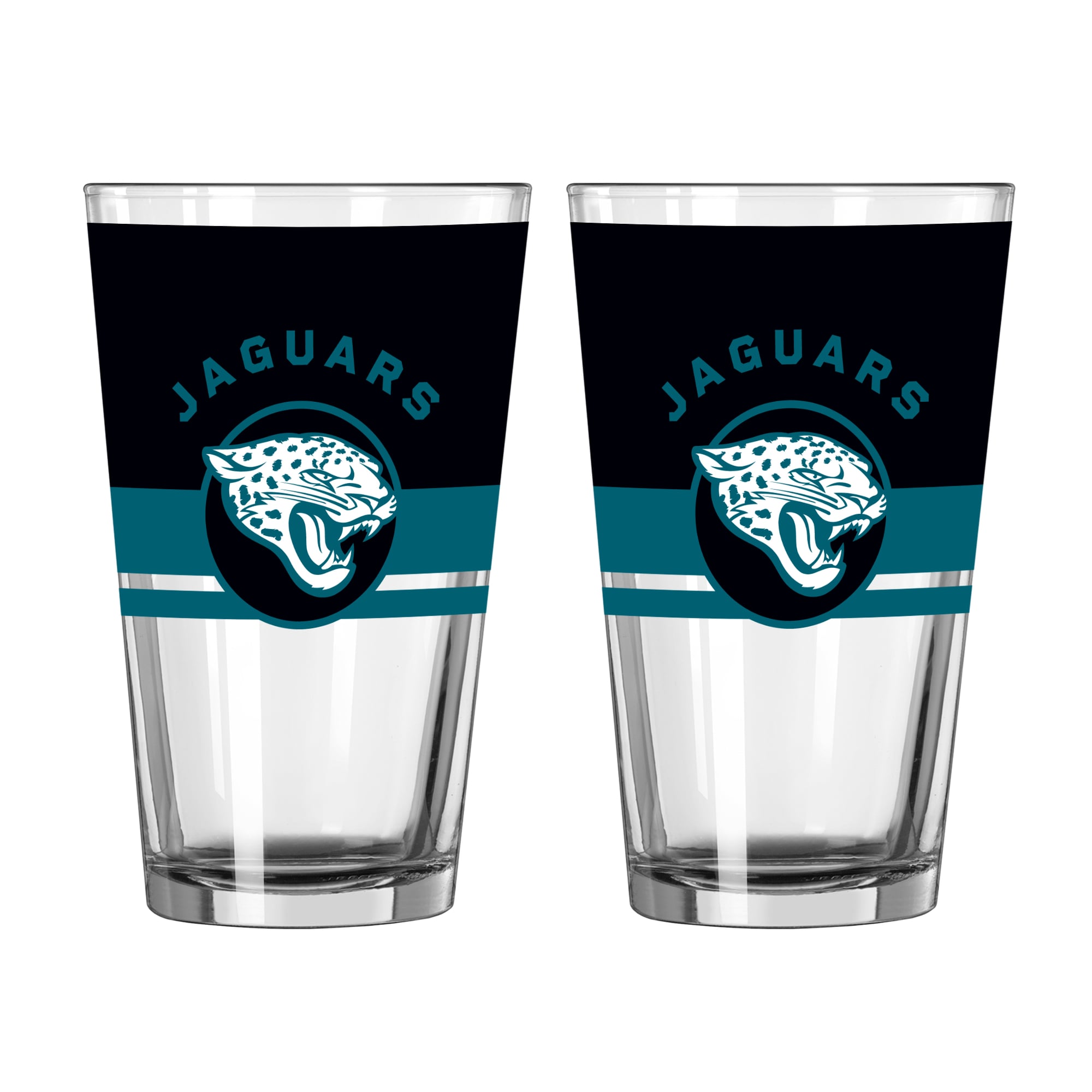 Logo Brands Jacksonville Jaguars Two-Piece 16oz. Horizon Pint Glass Set
