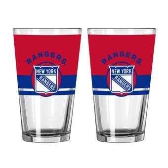 Logo Brands New York Rangers Two-Piece 16oz. Horizon Pint Glass Set