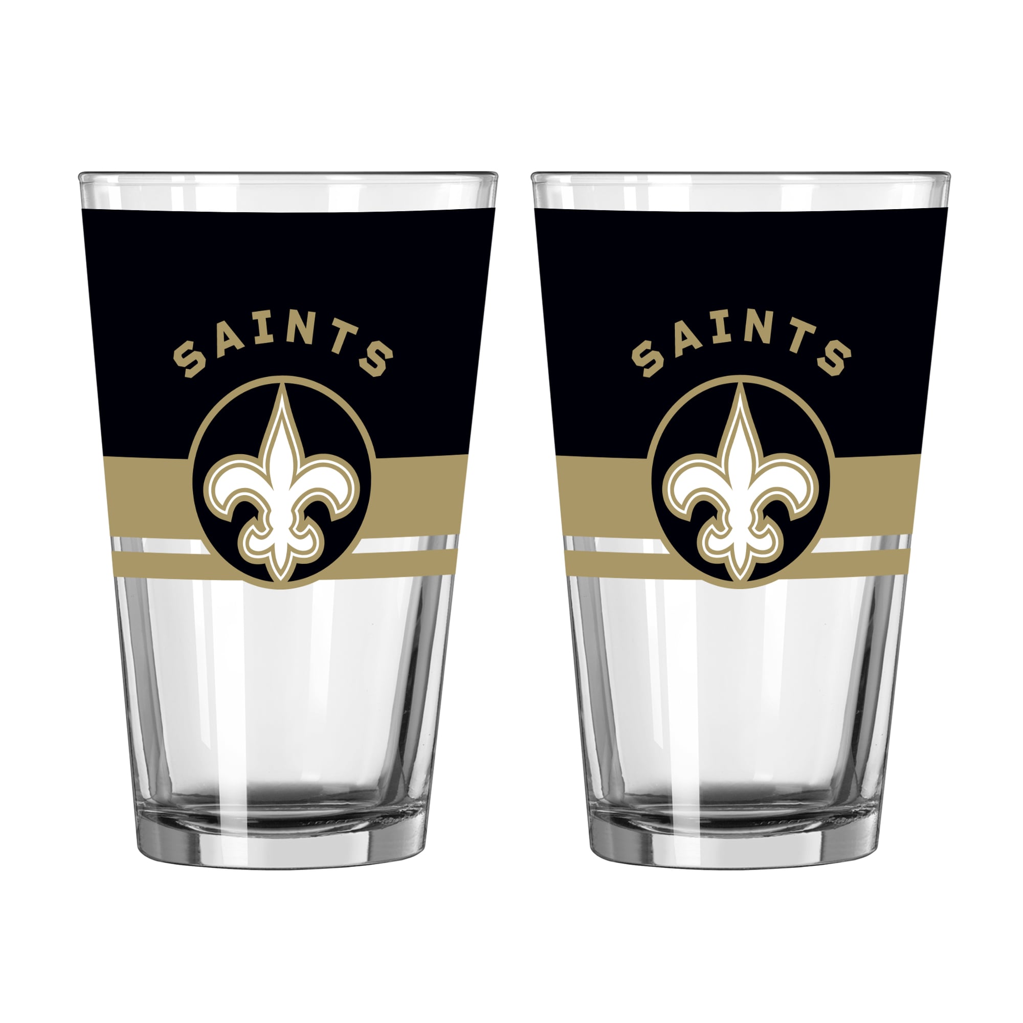 Logo Brands New Orleans Saints Two-Piece 16oz. Horizon Pint Glass Set