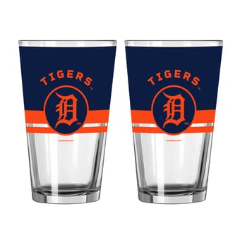 Logo Brands Detroit Tigers Two-Piece 16oz. Horizon Pint Glass Set