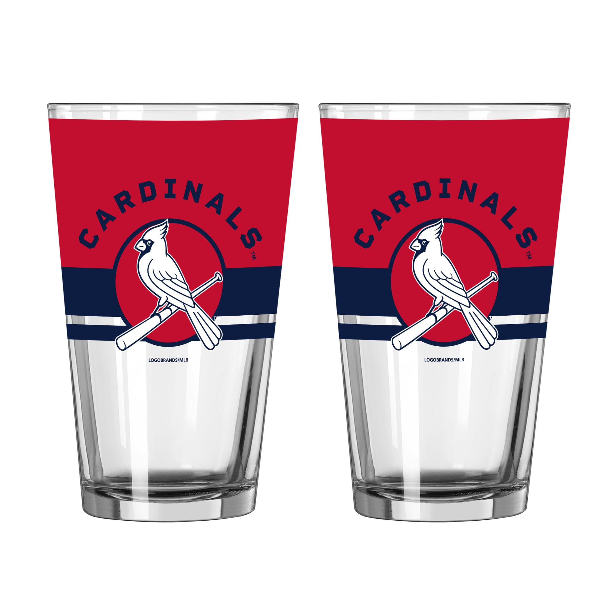 Logo Brands St. Louis Cardinals Two-Piece 16oz. Horizon Pint Glass Set