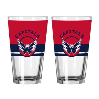 Logo Brands Washington Capitals Two-Piece 16oz. Horizon Pint Glass Set