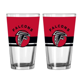 Logo Brands Atlanta Falcons Two-Piece 16oz. Horizon Pint Glass Set