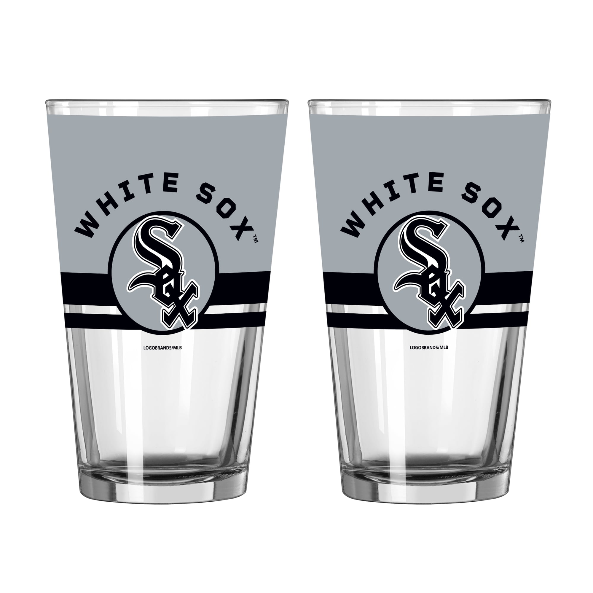 Logo Brands Chicago White Sox Two-Piece 16oz. Horizon Pint Glass Set