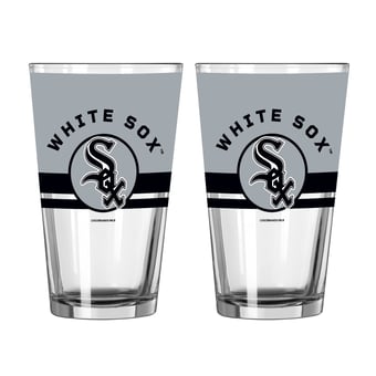 Logo Brands Chicago White Sox Two-Piece 16oz. Horizon Pint Glass Set