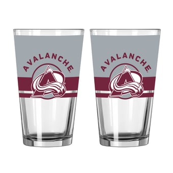 Logo Brands Colorado Avalanche Two-Piece 16oz. Horizon Pint Glass Set