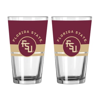 Logo Brands Florida State Seminoles Two-Piece 16oz. Horizon Pint Glass Set