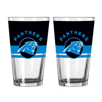 Logo Brands Carolina Panthers Two-Piece 16oz. Horizon Pint Glass Set