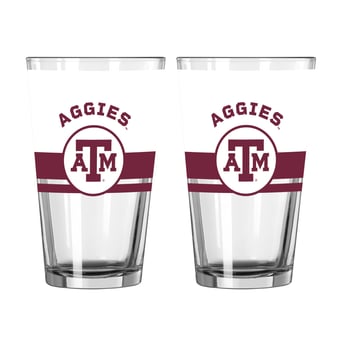 Logo Brands Texas A&M Aggies Two-Piece 16oz. Horizon Pint Glass Set