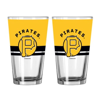 Logo Brands Pittsburgh Pirates Two-Piece 16oz. Horizon Pint Glass Set
