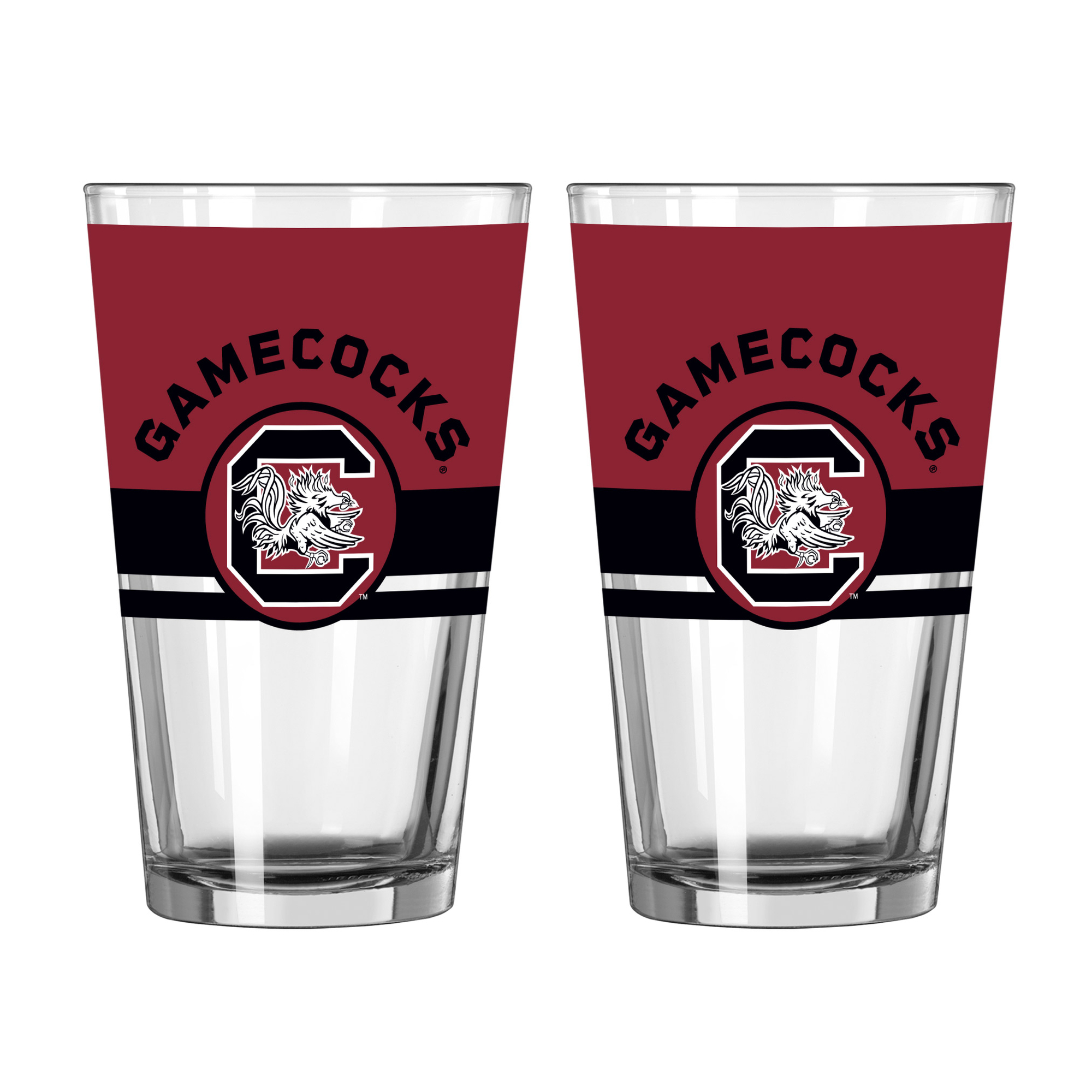 Logo Brands South Carolina Gamecocks Two-Piece 16oz. Horizon Pint Glass Set