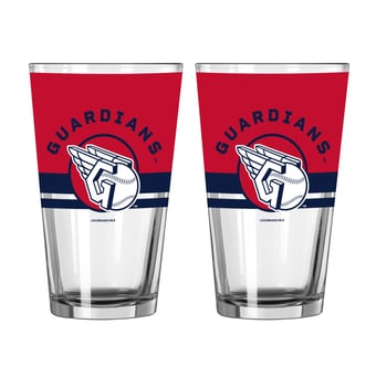 Logo Brands Cleveland Guardians Two-Piece 16oz. Horizon Pint Glass Set