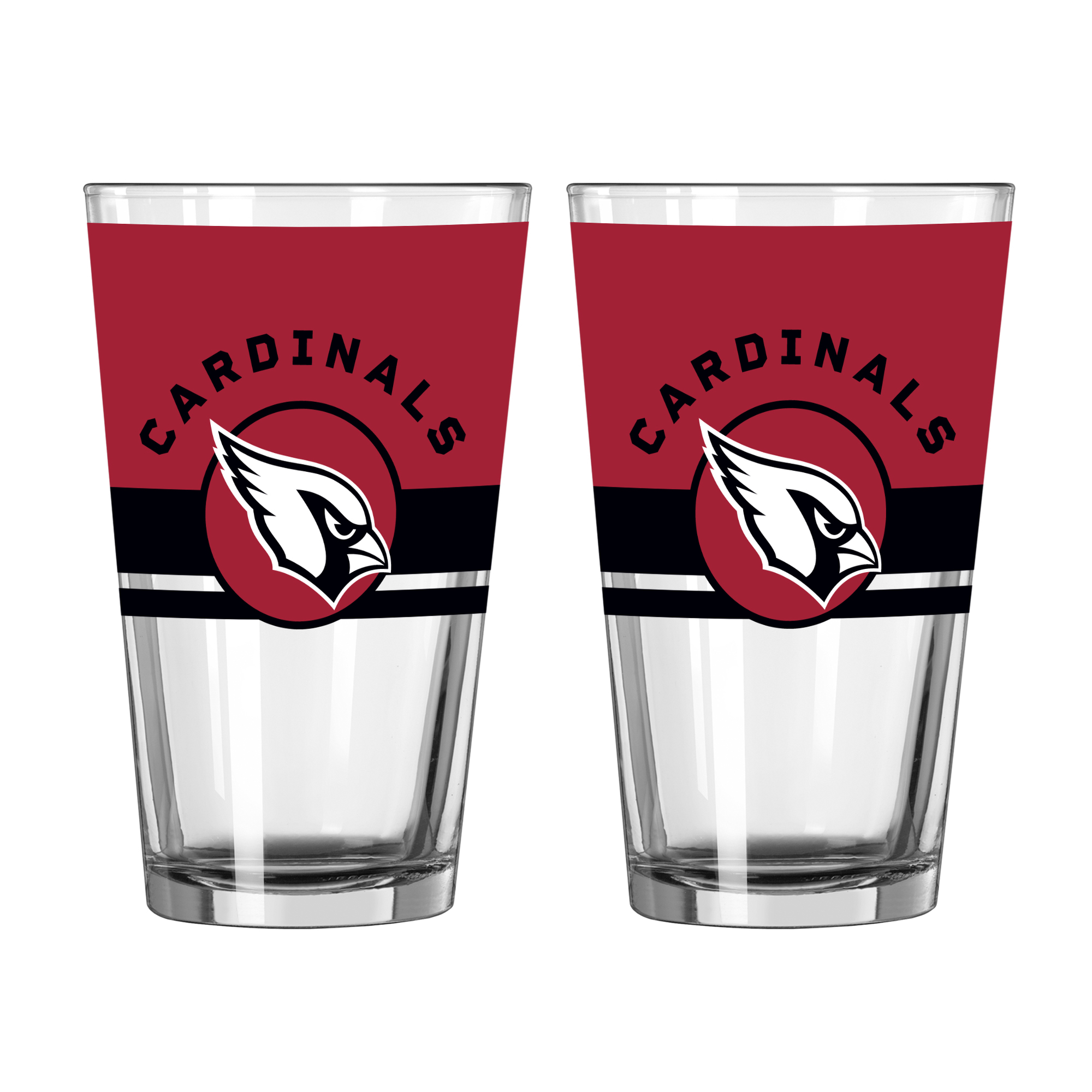Logo Brands Arizona Cardinals Two-Piece 16oz. Horizon Pint Glass Set