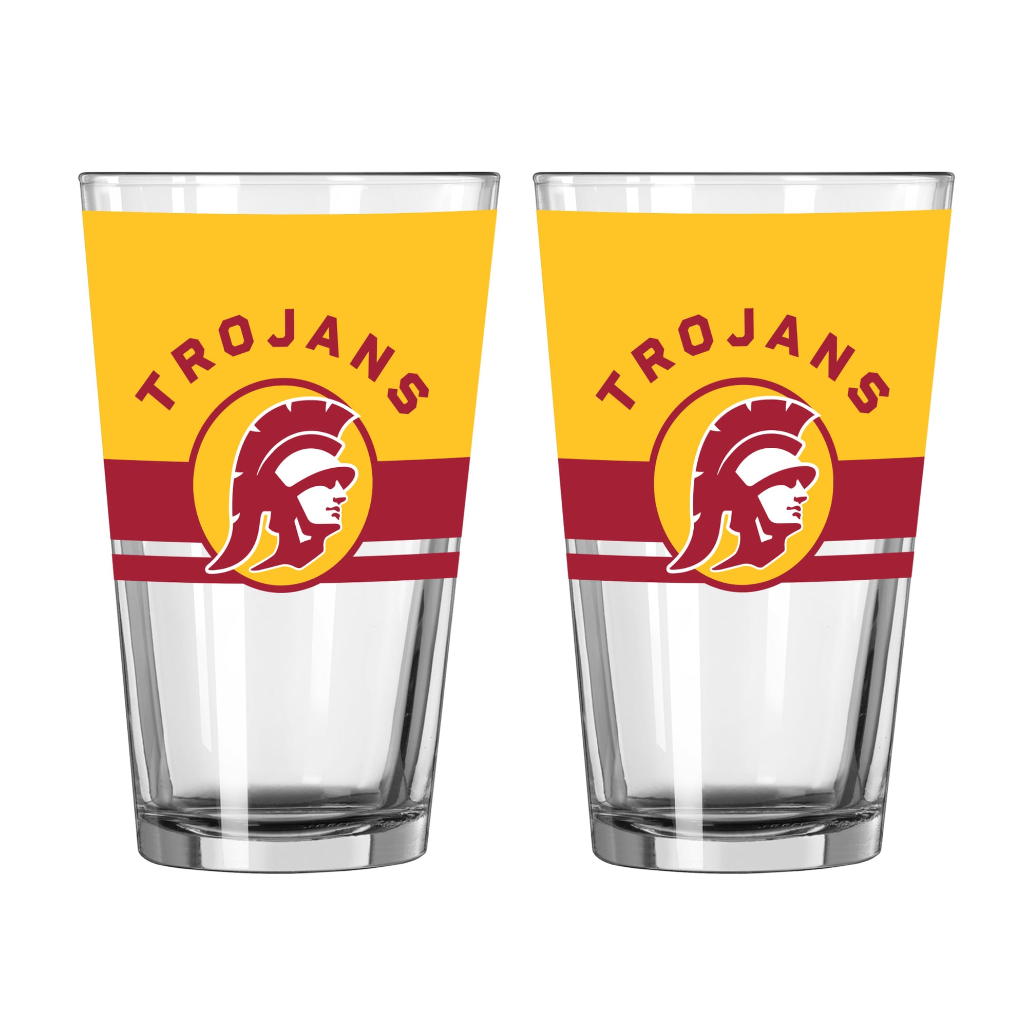 Logo Brands USC Trojans Two-Piece 16oz. Horizon Pint Glass Set