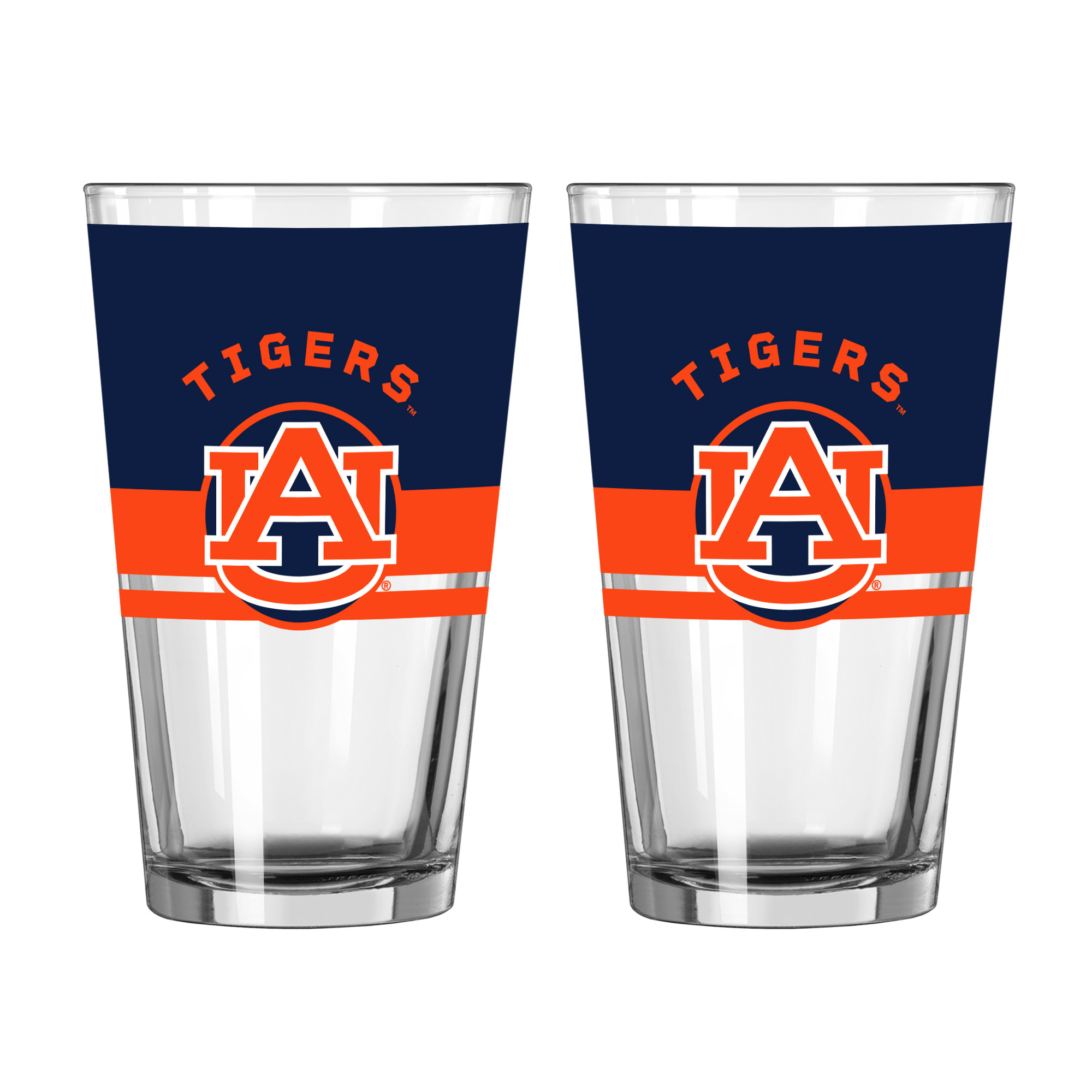 Logo Brands Auburn Tigers Two-Piece 16oz. Horizon Pint Glass Set