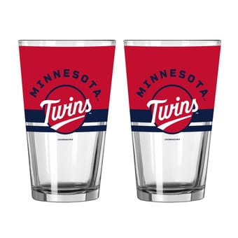 Logo Brands Minnesota Twins Two-Piece 16oz. Horizon Pint Glass Set