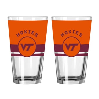 Logo Brands Virginia Tech Hokies Two-Piece 16oz. Horizon Pint Glass Set