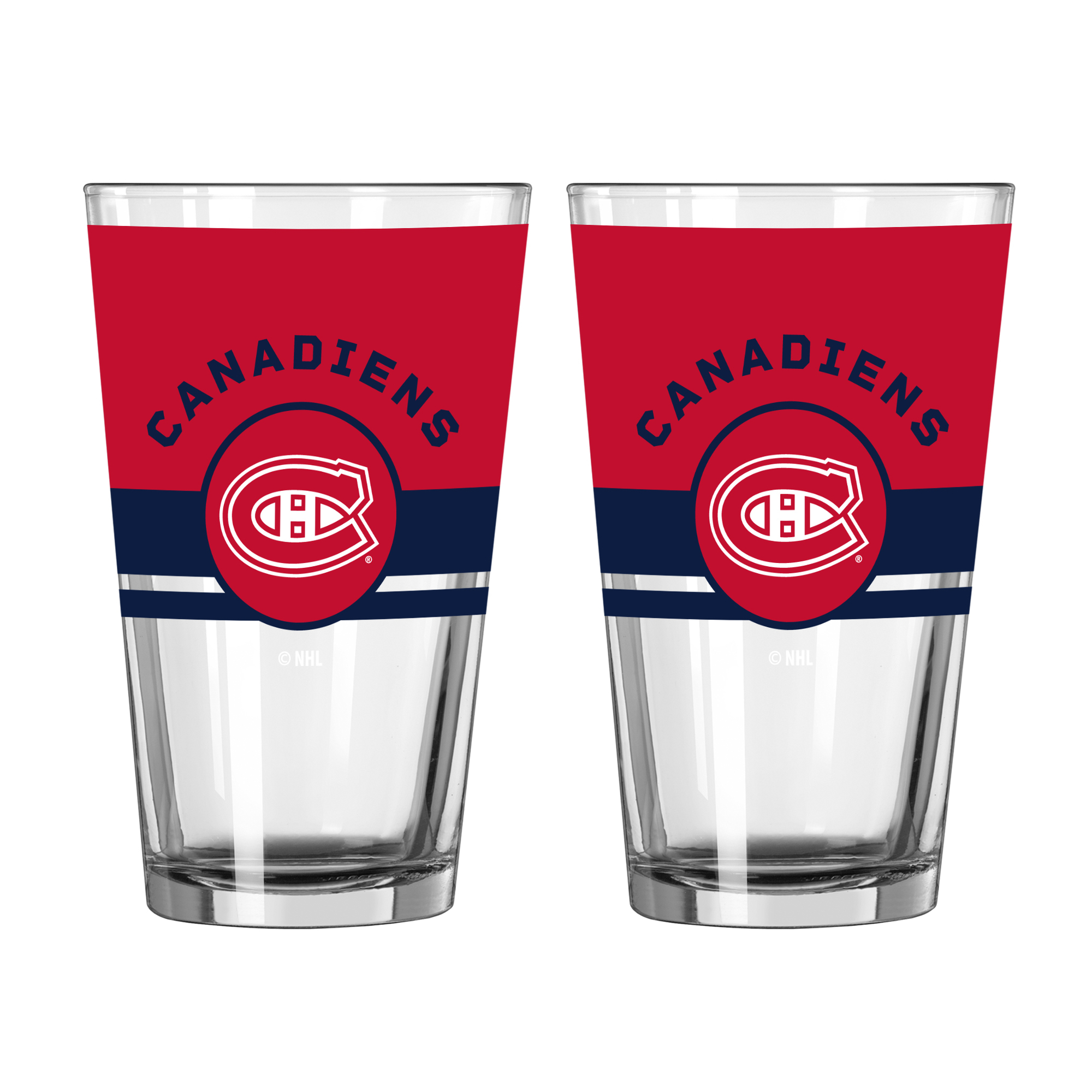 Logo Brands Montreal Canadiens Two-Piece 16oz. Horizon Pint Glass Set