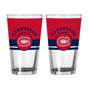 Logo Brands Montreal Canadiens Two-Piece 16oz. Horizon Pint Glass Set
